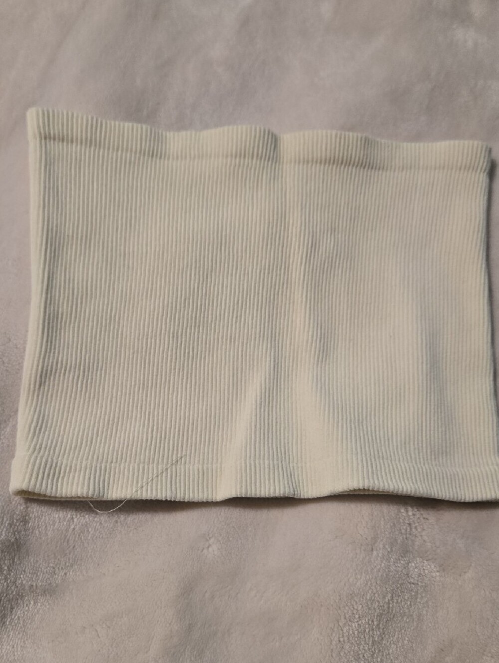 Free People Cream Ribbed Tube Top - Stretch Mini - Picture 2 of 3
